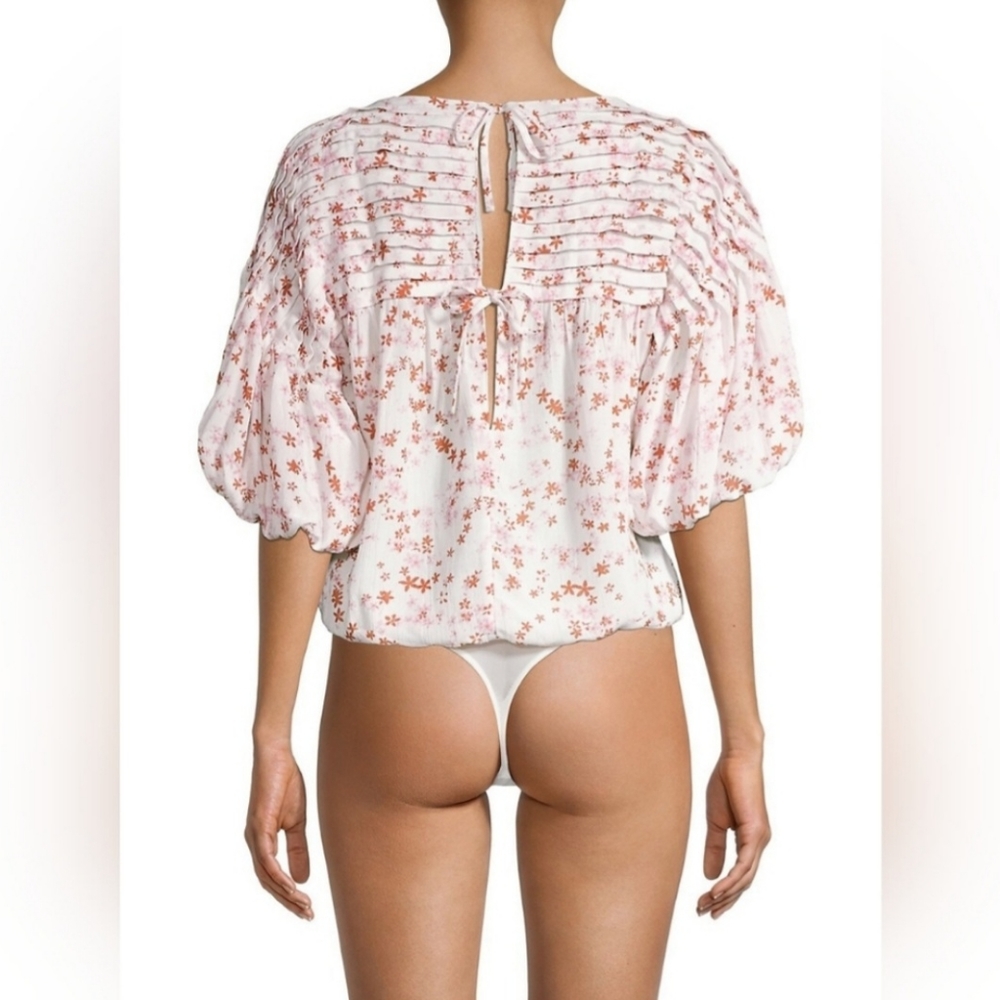 Free People Dessa floral print thong bodysuit